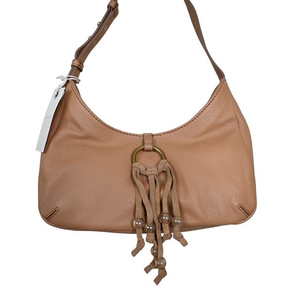 Lucky Brand Small Mez Leather Shoulder Bag in Tan NEW - Picture 4 of 12